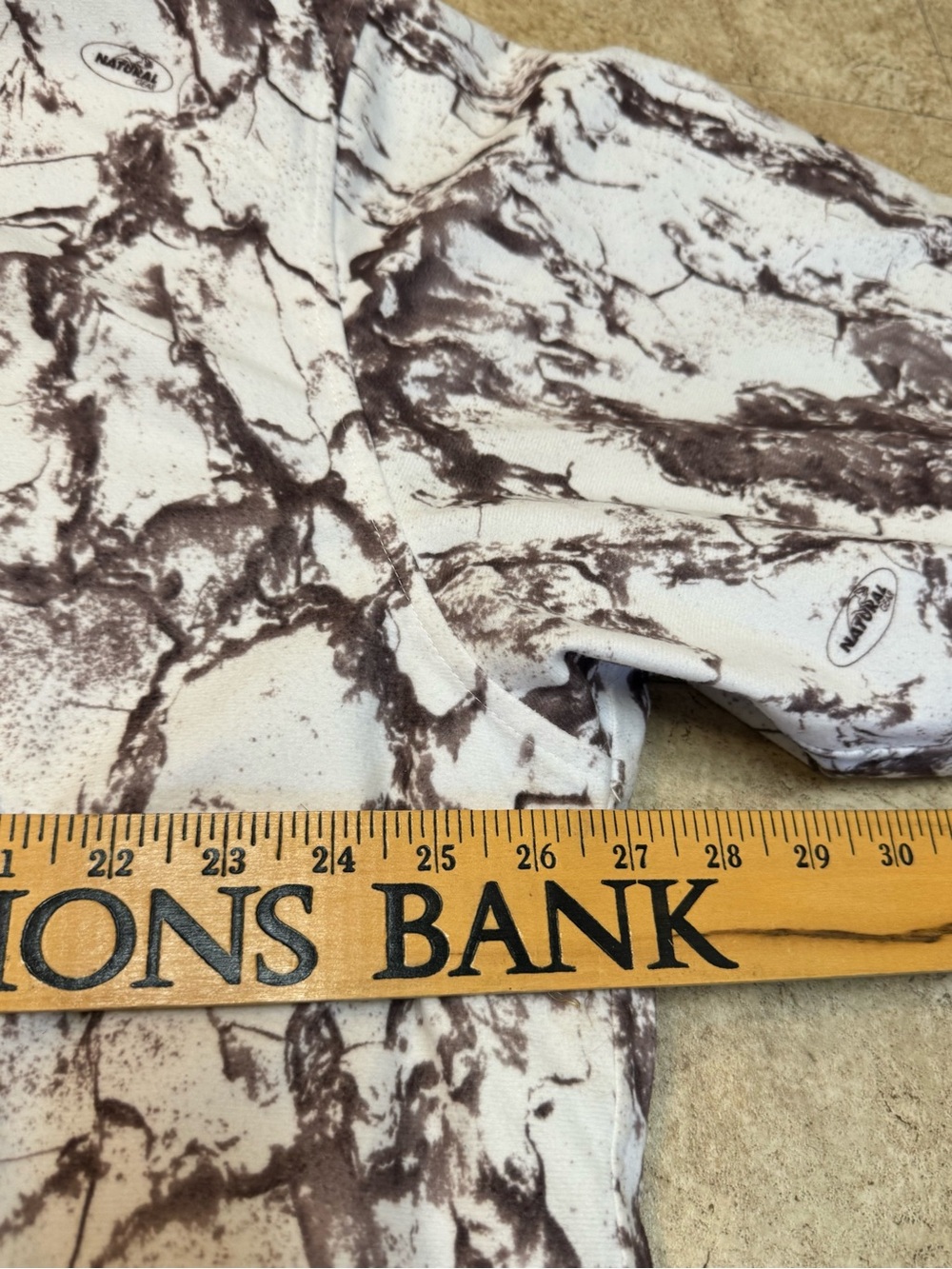 Natural Gear Men’s Fleece Lined Snow Camo Parka White Brown Camouflage Jacket L - Picture 8 of 11